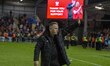Oldham Athletic Manager Micky Mellon applauds the fans after winning the Vanarama National...