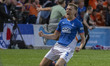 Mark Kitching of Oldham Athletic celebrates his team's third goal during the Vanarama Nati...