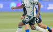 Julio Joao Ortiz #80 of Portland Timbers FC and Hernan Lopez Munoz #23 of San Jose Earthqu...