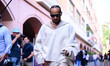 Lewis Hamilton of Scuderia Ferrari walks during the qualification of the Monaco GP, the 8t...
