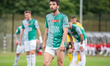 Miguel Acosta plays during the game between Wieczysta Krakow and Zaglebie Sosnowiec in Kra...