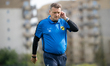 Wieczysta coach Przemyslaw Cecherz looks dejected at the end of the game between Wieczysta...
