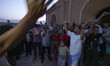 Iranian ecotourism activists visit the Shafiabad historical Caravanserai near the city of...