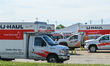 EDMONTON, CANADA, MAY 24:U-Haul parked vans seen outside U-Haul office in Edmonton, Alber...