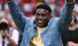 Taiwo Awoniyi of Nottingham Forest is ahead of the Premier League match between Nottingham...