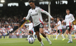 Antonee Robinson of Fulham plays during the Premier League match between Fulham and Manche...