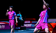 Hiroto Shinozuka and Shunsuke Togami of Japan celebrate after winning against Kao Cheng-Ju...