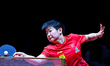 Sun Yingsha of China competes against Wang Manyu of China during the women's singles final...