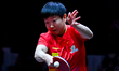 Sun Yingsha of China competes against Wang Manyu of China during the women's singles final...