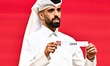 Former Saudi Arabian footballer Yasser Al-Qahtani shows a result paper bearing the name of...