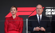 Princess Charlene of Monaco and Prince Albert of Monaco after the Formula 1 Grand Prix of...