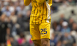 Diego Gomez of Brighton & Hove Albion reacts to a missed shot on goal during the Premier L...