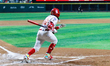 Robinson Cano #22 of Diablos Rojos del Mexico is at bat during the Mexican Baseball League...