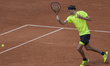 Alexander Zverev returns the ball against Jesper De Jong at the Roland Garros Grand Slam T...