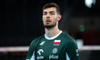 Kewin Sasak plays during the volleyball match between Poland and Bulgaria in Gliwice, Pola...