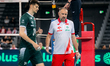 Nikola Grbic, head coach for the Poland national team, is seen during the volleyball match...