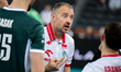Nikola Grbic, head coach for the Poland national team, is seen during the volleyball match...