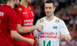 Martin Bozhilov plays during the volleyball match between Poland and Bulgaria in Gliwice,...