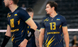 Vasyl Tupchii plays during the volleyball match between Germany and Ukraine in Gliwice, Po...