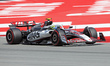Oliver Bearman of the MoneyGram Haas F1 Team drives the Haas VF-25 Ferrari during the qual...
