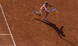 Marie Bouzkova returns the ball against Coco Gauff at the Roland Garros Grand Slam Tournam...