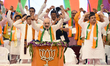 Union Home Minister Amit Shah speaks during BJP's organizational meeting at Netaji Indoor...