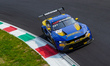 Arjun Maini, Jann Mardenborough, and Thomas Drouet drive the (#64) Ford Mustang GT3 of tea...