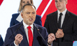 Polish presidential candidate Karol Nawrocki supported by the Law and Justice party after...
