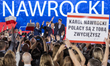 Polish presidential candidate Karol Nawrocki supported by the Law and Justice party after...