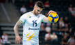 Vitalii Shchytkov plays during the volleyball match between Bulgaria and Ukraine in Gliwic...
