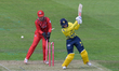 Katherine Fraser of Durham Cricket Women is bowled by S Morris of Lancashire Cricket Women...