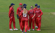 Lancashire Cricket Women's players celebrate another wicket during the Vitality Blast T20...