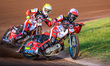 Belle Vue Aces' Tate Zischke picks up some drive exiting the turn during the Rowe Motor Oi...