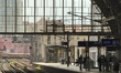 People wait on the platform at Alexanderplatz S-Bahn Station in Berlin, Germany, on June 4...