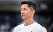 Robert Lewandowski appears before the international friendly match between Poland and Mold...