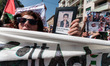 People participate in a pro-Palestinian demonstration organized by Italy's Democratic Part...
