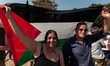 People participate in a pro-Palestinian demonstration organized by Italy's Democratic Part...