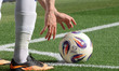 The ball of the European Qualifiers is used during the match between the national teams of...