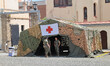 A military medical tent belonging to the Spanish Army is present during the open day at th...