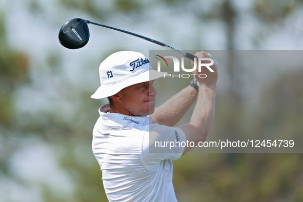 CALEDON, ONTARIO - JUNE 07: Peter Malnati of the United States hits from the 17th tee during the third round of the RBC Canadian Open 2025 a... by Amy Lemus/NurPhoto