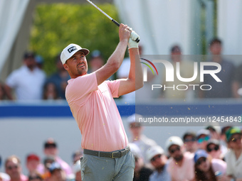 CALEDON, ONTARIO - JUNE 07: Victor Perez of France hits from the 14th tee during the third round of the RBC Canadian Open 2025 at TPC Toront... by Amy Lemus/NurPhoto