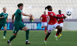 Paul Mbong of Malta competes against Kipras Kazukolovas of Lithuania during the FIFA World...