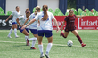 Shaina Ashouri #12 of AFC Toronto drives the ball forward during the Northern Super League...