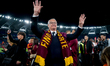 Claudio Ranieri head coach of AS Roma greets Roma fans with a farewell tour of the pitch a...