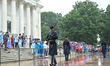 ARLINGTON, UNITED STATES - MAY 28:The changing of the guard ceremony at the Tomb of the U...