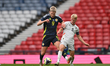 Hakon Arnar Haraldsson of Iceland and George Hirst of Scotland play during an Internationa...