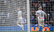 Andri Gudjohnsen of Iceland celebrates after scoring his side's first goal during an Inter...