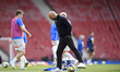 Iceland coach Arnar Gunnlaugsson is in action during an International Friendly match betwe...