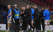 Iceland coach Arnar Gunnlaugsson, Arnir Ingvi Traustason, Andri Gudjohnsen, and Elias Rafn...