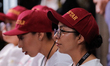 Workers of Bienestar hold a press conference at the National Palace in Mexico City, Mexico...